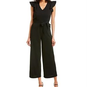Tahari black Ruffled Sleeve Jumpsuit